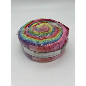 Robert Kaufman Kona Cotton New Bright Palette Jelly Roll Roll-Up Fabric Strips